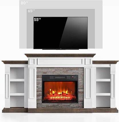 72" Electric Fireplace with Mantel, Fireplace TV Stand - Image 7