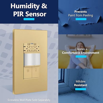 LIDER Humidity Sensor Switch and Motion Sensor Light Switch, PIR Sensor - Image 7