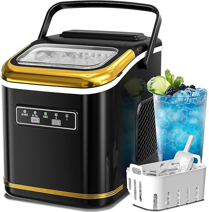 Ice Maker Machine Countertop Portable Compact Small Bullet Ice Maker by Electactic