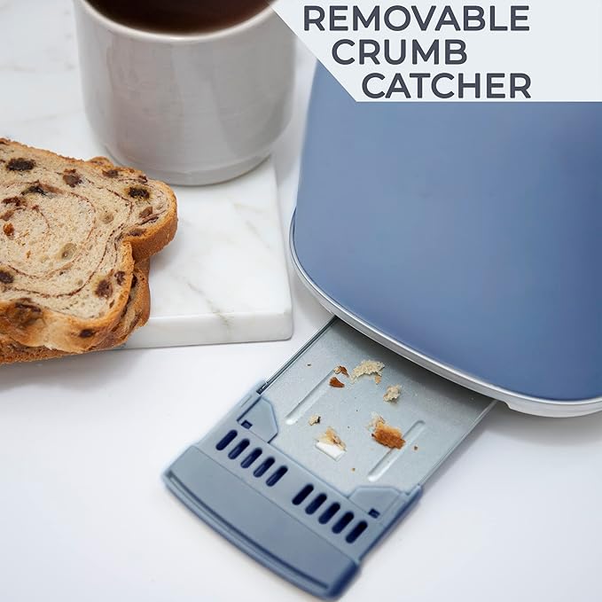 Rae Dunn Retro Rounded Bread Toaster, 2 Slice Stainless Steel Toaster - Image 4
