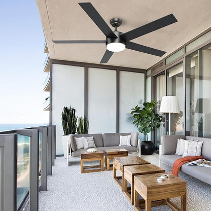 POCHFAN 60 Inch Black Ceiling Fans - Image 6