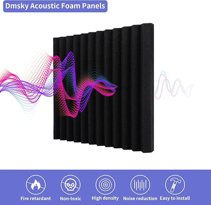 24 Pack Acoustic Panels, Sound Proof Foam Panels, Self-Adhesive Soundproof Wall - Image 3