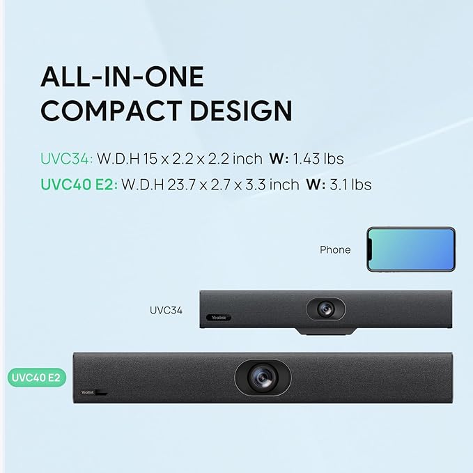 Yealink UVC40 E2 USB Conference Room Camera System 4K Video Conference Camera - Image 7