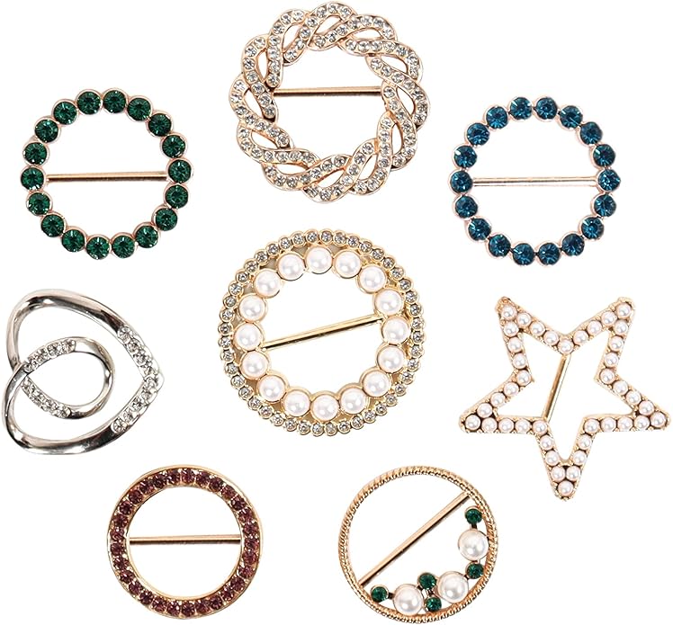 T-Shirt Clips 9 PCS, Clothes Corner Knotted Button, Fashion Alloy Pearl by KesaPlan