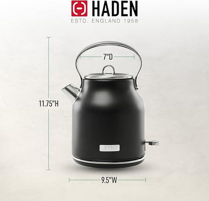 HADEN Heritage 1.7 Liter Stainless Steel Electric Kettle, Hot Water Kettle - Image 4