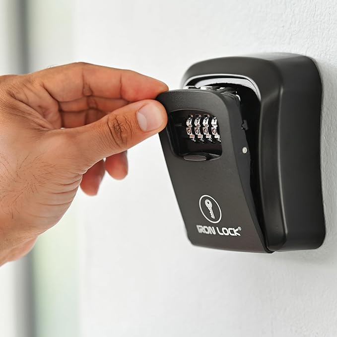 Iron Lock® Key Lock Box Wall Mount – Medium Waterproof Heavy-Duty Metal Safe - Image 7