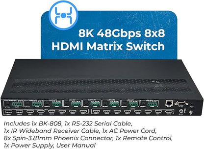 OREI 8K 8x8 HDMI Matrix Switch, Switcher - Image 9