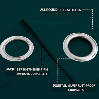 Easy-Going Blackout Curtains for Bedroom, Solid Thermal Insulated Grommet and - Image 4