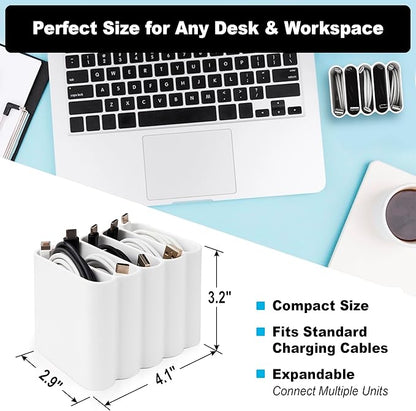 Cable Management Organizer Cord Management, Durable Plastic Connectable Cable - Image 4