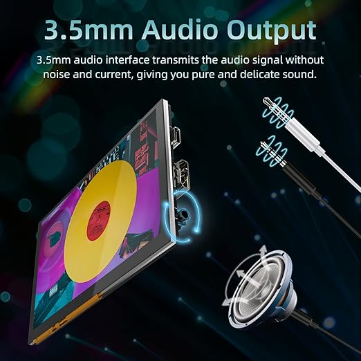 BIGTREETECH 7 inch HDMI Touch Screen Display 1024x600, IPS 160° View Angle - Image 4