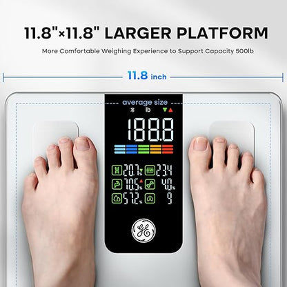 GE Smart Scale for Body Weight, Muscle Mass, Digital Bathroom Scales 500lbs - Image 3