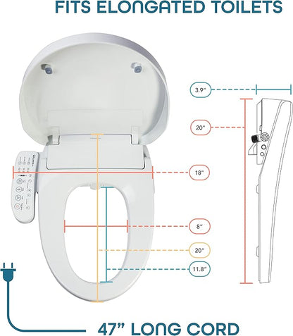 BidetMate 3000 Series Electric Heated Bidet Smart Toilet Seat - Image 9