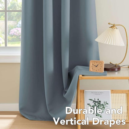 H.VERSAILTEX Stone Blue Blackout Curtains - Image 8