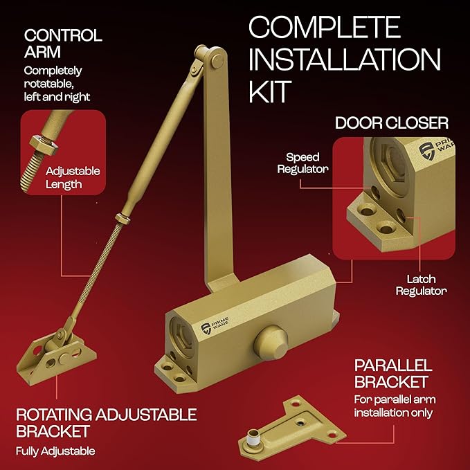 PrimeWare DC-300 Automatic Adjustable Door Closers - Image 4