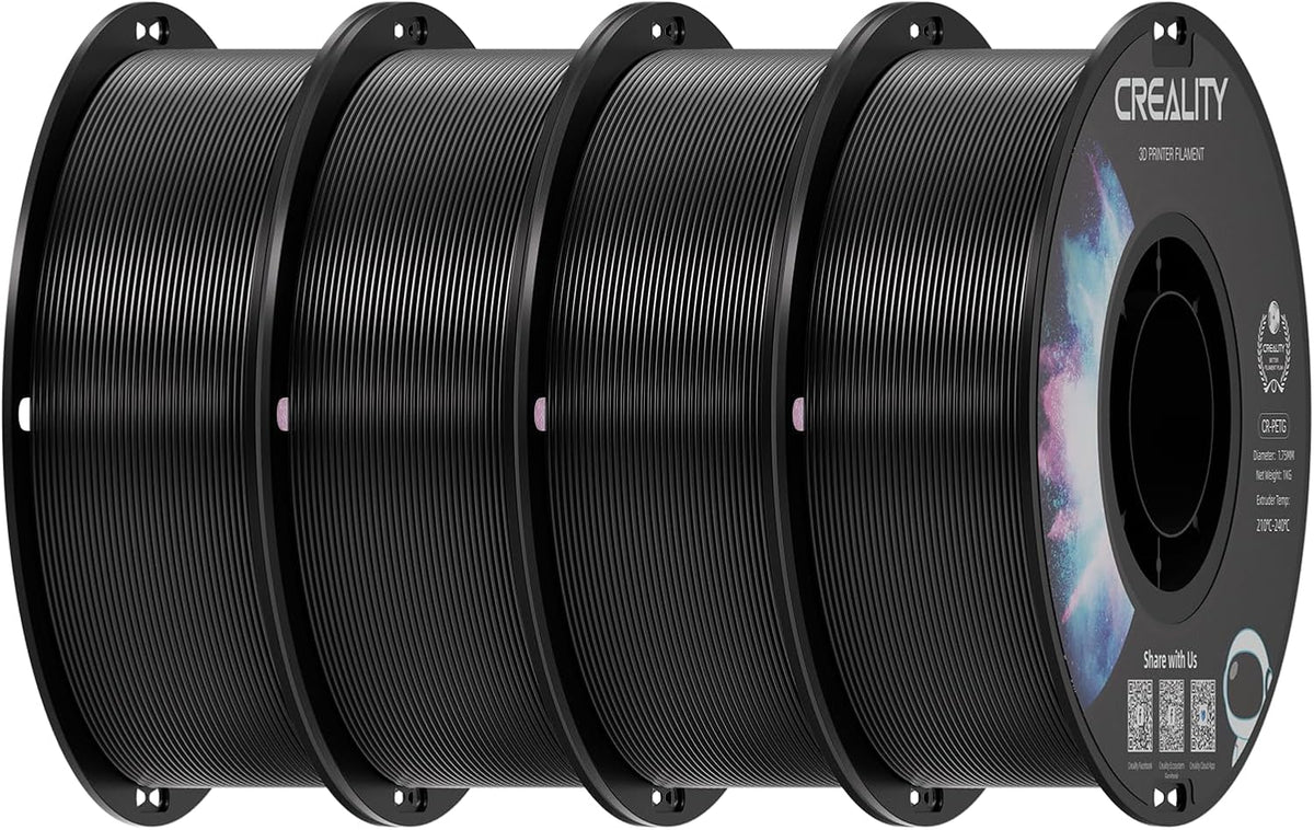 creality petg filament 1.75mm, black, 4-pack, main product view