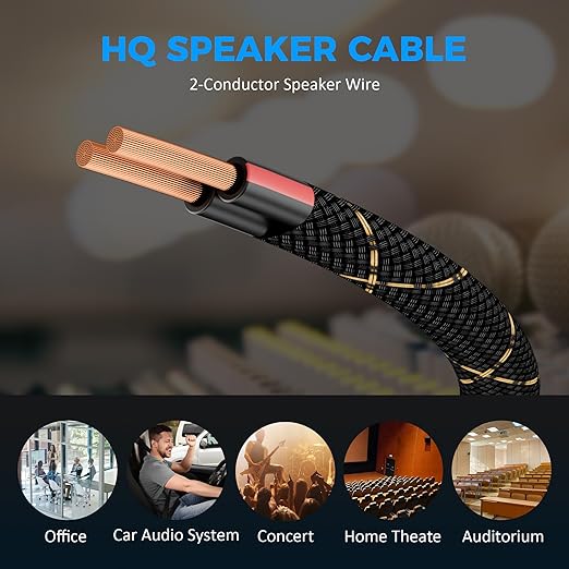 16/2 Speaker Wire 35 Feet, 16AWG Gauge Speaker Cable, Direct Burial, Durable - Image 3