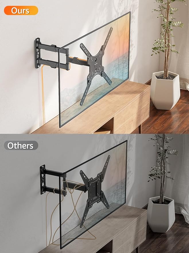 ELIVED TV Wall Mount for Most 26-60 Inch TVs, Swivel and Tilt Full Motion TV - Image 2