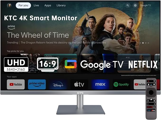 KTC 32 Inch 4K Smart Monitor, Google System UHD Smart Monitor by KTC