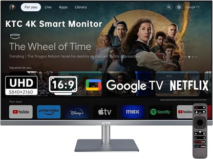 KTC 32 Inch 4K Smart Monitor, Google System UHD Smart Monitor by KTC