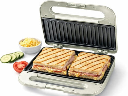 Living+ 9-Inch Electric Grill & Panini Press – Non-Stick Indoor Grill, 2-Slice by Unknown