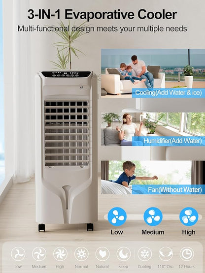 Landeagle 32" Swamp Cooler Air Conditioner, 1800CFM Evaporative Coolers - Image 2