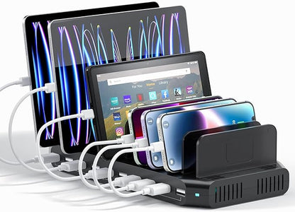 Alxum 60W 10 Port USB Charging Station Multiple Charger Station, USB Organizer by Alxum