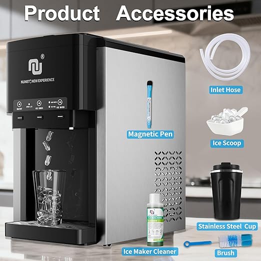 NUNET 3-in-1 Water Bottle Bottom-Loading Ice Dispenser Water Cooler Crusher - Image 7