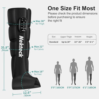 Nekteck Leg Compression Massager Recovery System, Cordless Foot and Leg Massager - Image 7