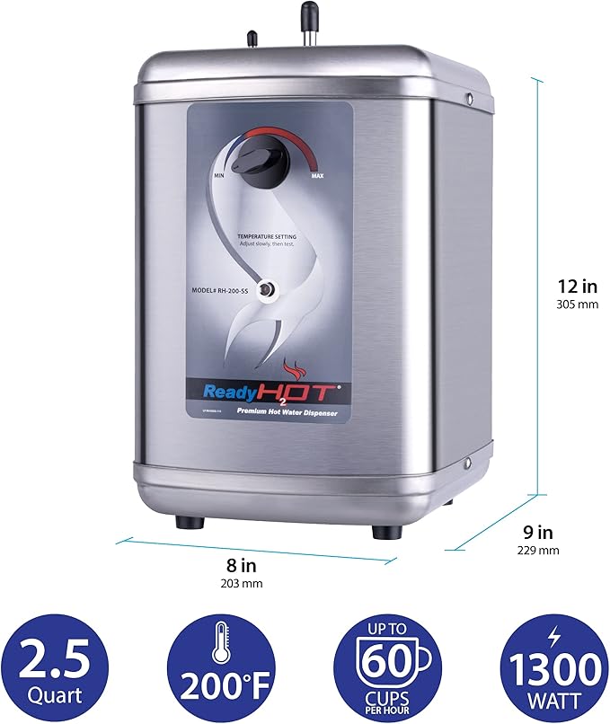 Ready Hot 41-RH-200-F560-CH Instant Hot Water Dispenser System, 2.5 Quarts - Image 3