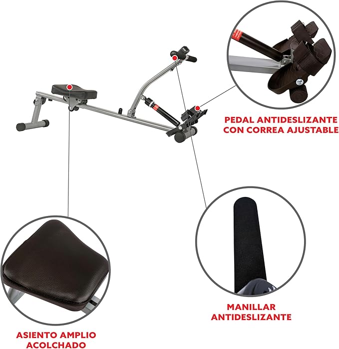 Sunny Health & Fitness Compact Adjustable Rowing Machine - Image 6