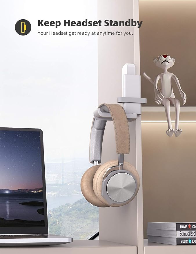 Lamicall Headphone Stand, Sticky Headset Hanger - Image 4