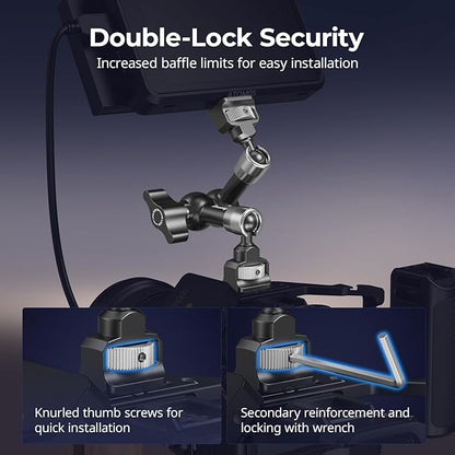 SMALLRIG 7'' Magic Arm with 1/4"-20 Screws & Spring-Loaded Pins, 1.5kg Load - Image 3