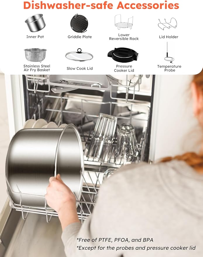 Nuwave Duet Electric Pressure Cooker & Air Fryer Combo, 450 IN 1 Slow Cooker & - Image 9