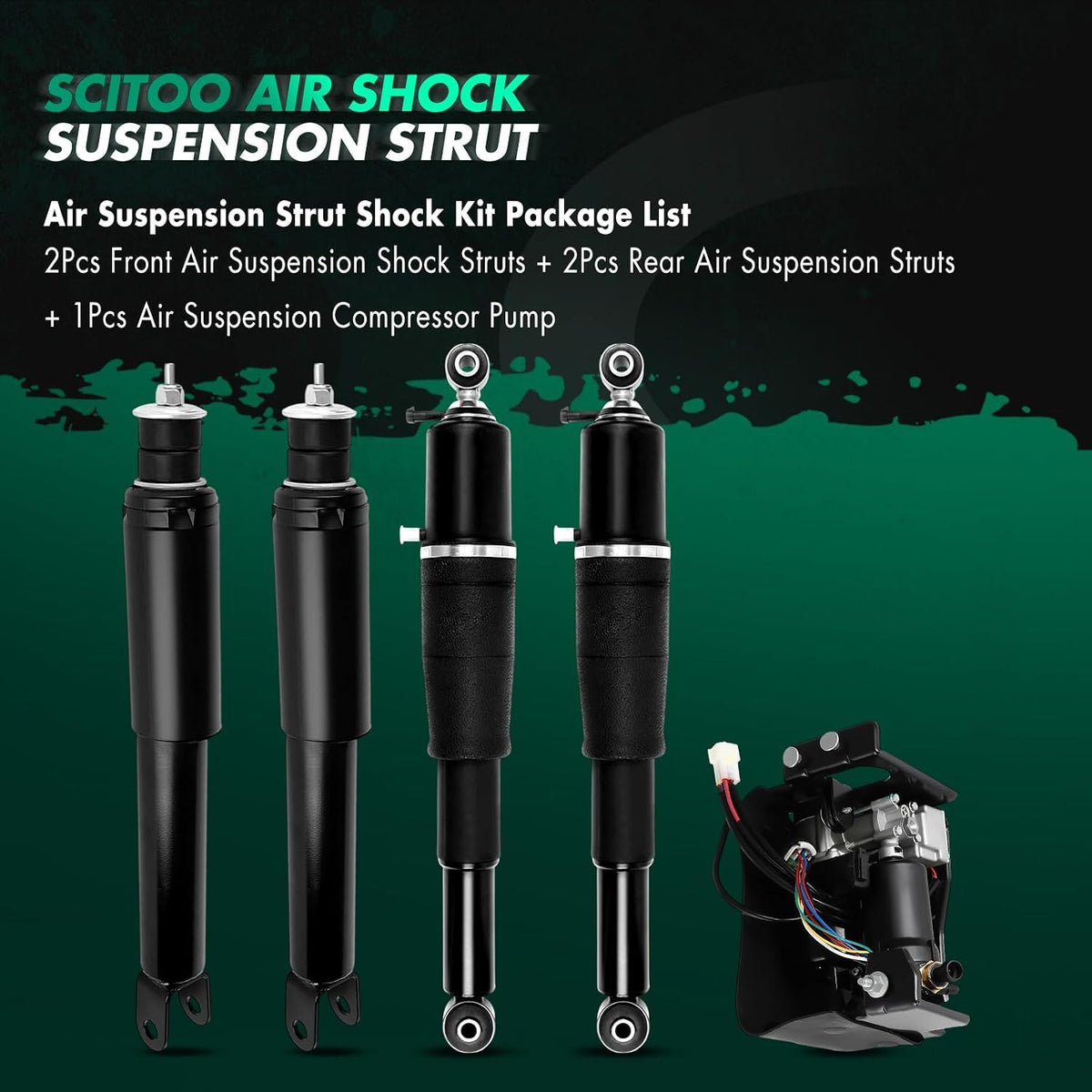 SCITOO Air Suspension Air Compressor Pump Compatible with Cadillac 2002-06