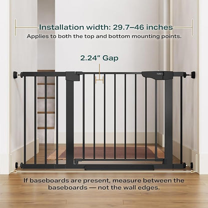 Cumbor 29.7-46" Baby Gate for Stairs, Mom's Choice Awards Winner-Auto Close Dog - Image 2