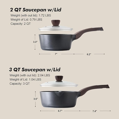 SENSARTE 2.0 & 3.0 Quart Sauce Pan Sets - Image 7