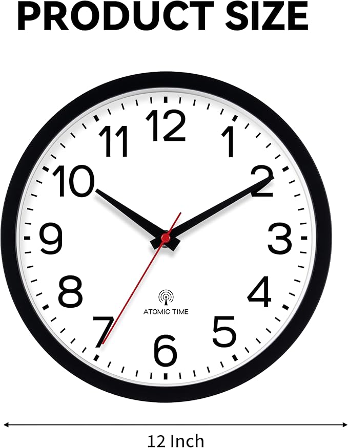 AKCISOT Atomic 12 Inch Wall Clock Analog Clocks - Image 9