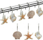 Seashell Shower Curtain Hooks 12pcs Beach Shower Curtain Rings Bath Shower Hooks Rust Proof Curtain Hangers Coastal Bathroom Accessories Decors