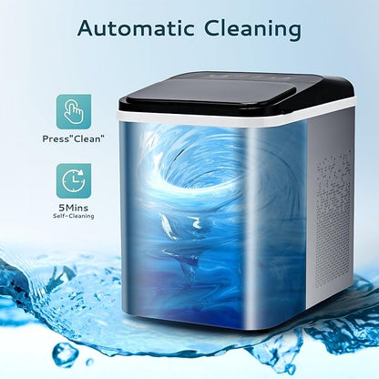 EUHOMY Nugget Ice Maker Countertop, Ready in 8 Mins, Self-Cleaning, 34lbs/24H - Image 5