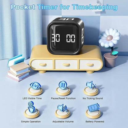 Cube Pomodoro Timer, Desk Productivity Timer 5/10/30/60 Minutes & Custom - Image 5