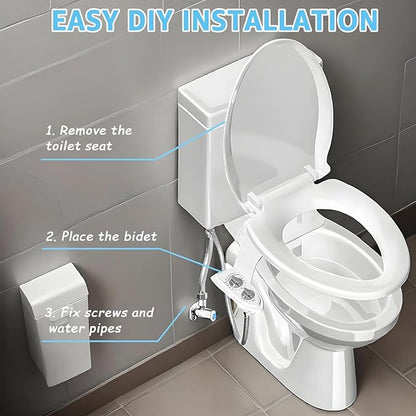Bidet Toilet Attachment, Non-Electric 3 Wash Modes, Adjustable Water Pressure - Image 6