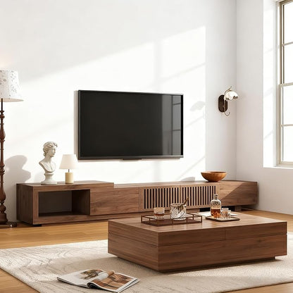 gaoyangjiaju Mid-Century Modern Expandable Coffee Table & TV Stand Set by Gaoyangjiaju