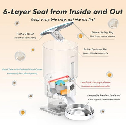 Automatic Cat Feeder with Camera - 5G WiFi Timed Cat Food Dispenser - Image 6
