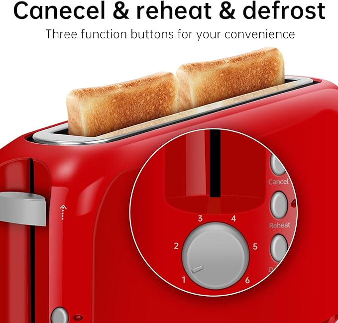 SEEDEEM 2 Slice Slim Toaster, Single 10" Long Slot Toaster Fits Bagels & - Image 6