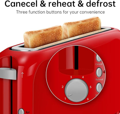 SEEDEEM 2 Slice Slim Toaster, Single 10" Long Slot Toaster Fits Bagels & - Image 6