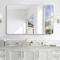 48x30 Inch Silver Bathroom Mirror, Metal Framed Silver Rectangle Mirrors by WelcometoCIVENO