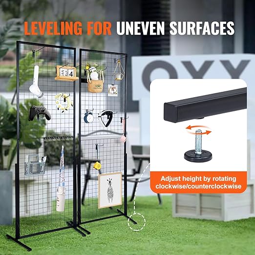 VEVOR 2 x 5.6 in Grid Wall Panels, 2 Packs Wire Gridwall Display Racks Tower - Image 5