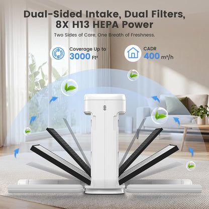 air purifiers for home large room up to, side view