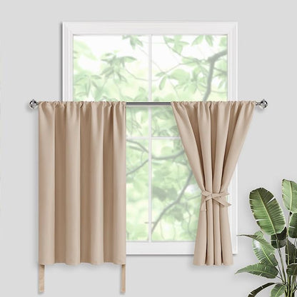 JIUZHEN Short Blackout Curtains by JIUZHEN
