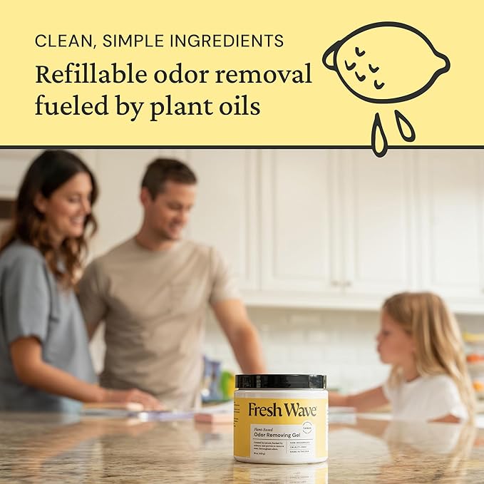 Fresh Wave Lemon Odor Removing Gel, 15 oz., Natural Plant-Based Odor Eliminator - Image 5